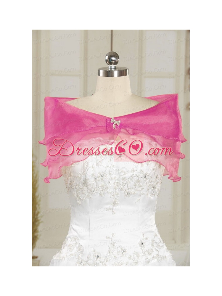 Exquisite Beading Hot Pink Ruffled Quinceanera Dress   with Leopard