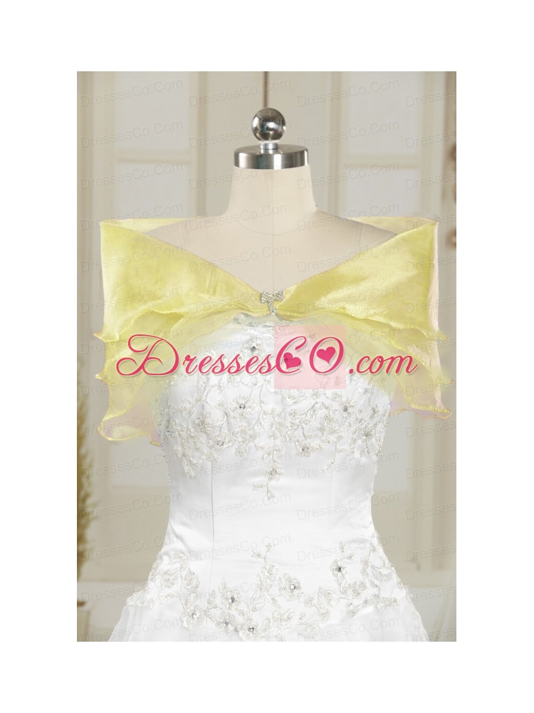 Pretty Yellow Ball Gown Quinceanera   Dress