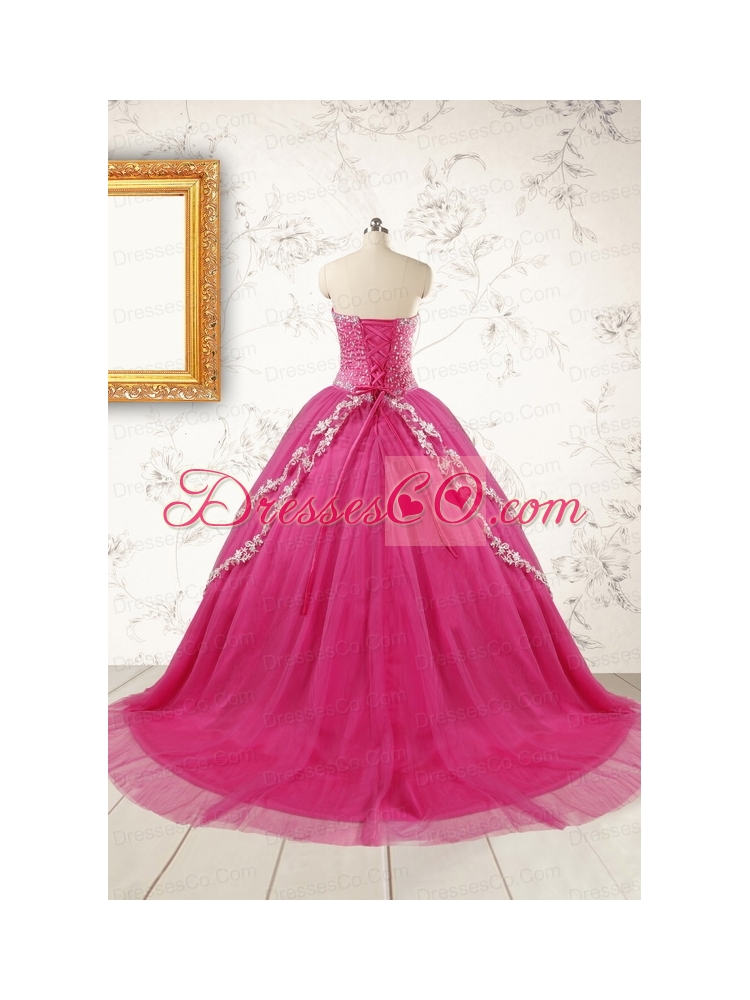 Sweep Train Trendy Quinceanera Dress with Sequins and Appliques