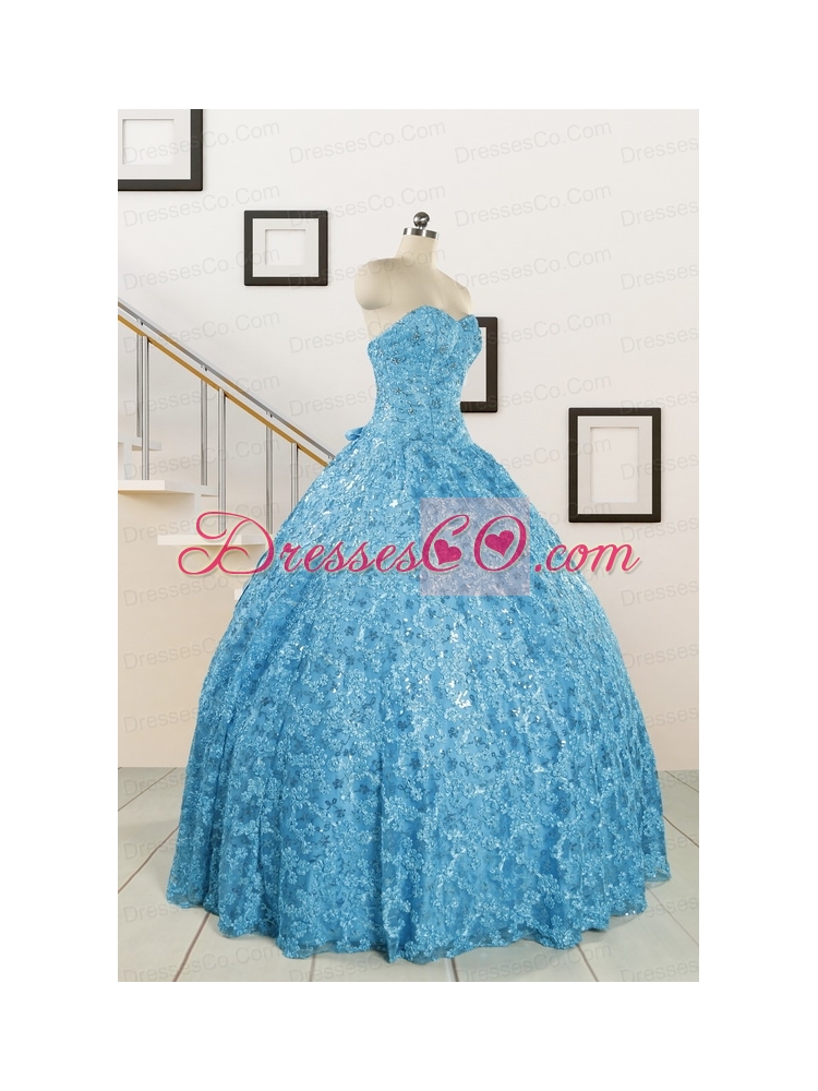 Unique Ball Gown Quinceanera Dress in Baby Blue