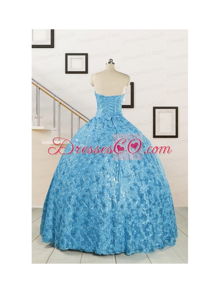 Unique Ball Gown Quinceanera Dress in Baby Blue