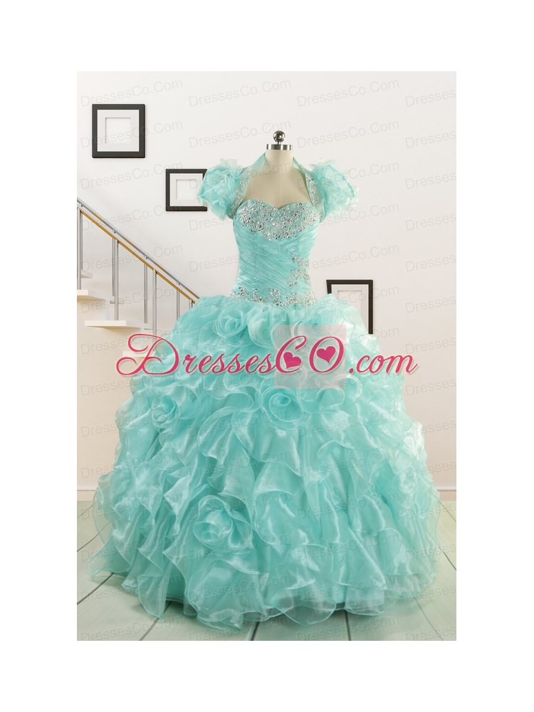 Beautiful Quinceanera Dress with Appliques and Ruffles for