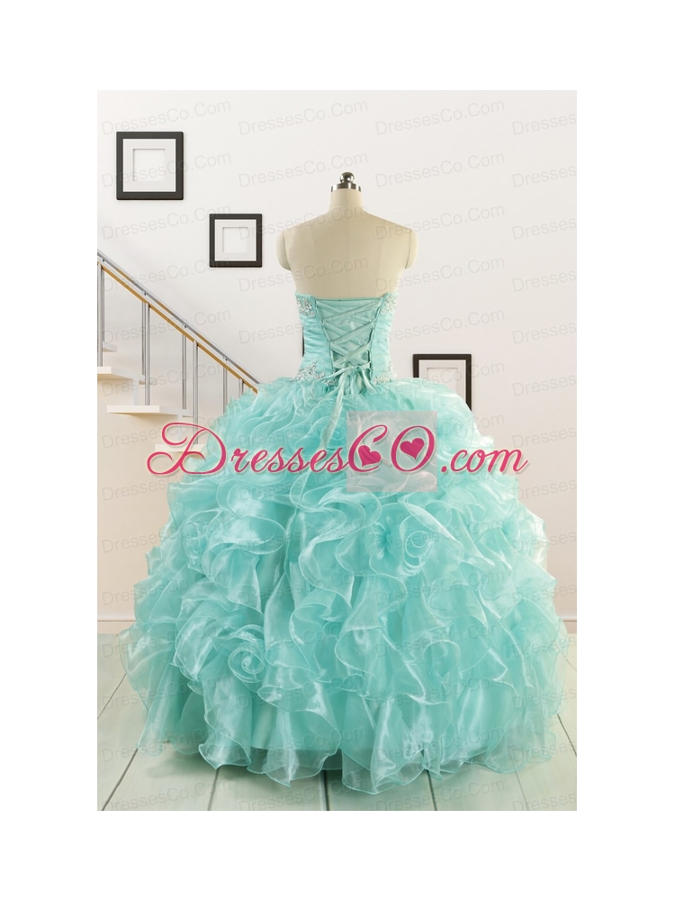 Beautiful Quinceanera Dress with Appliques and Ruffles for