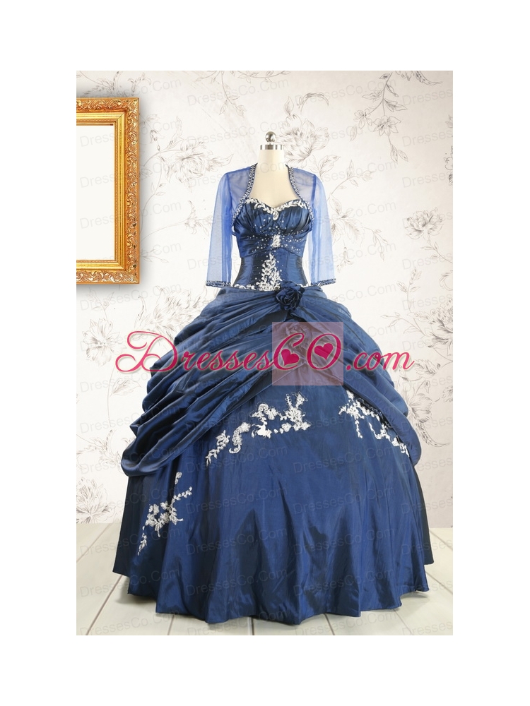 Perfect Navy Blue Quinceanera Dress with Wraps
