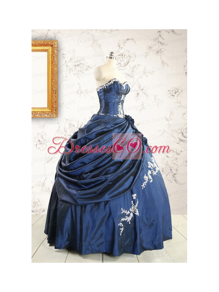 Perfect Navy Blue Quinceanera Dress with Wraps