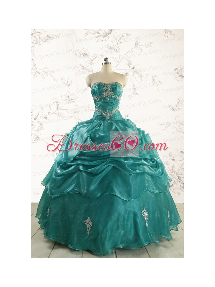 Pretty Sweet Sixteen Dress with Appliques