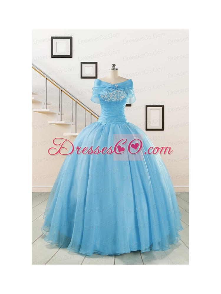 Cheap Strapless Quinceanera Dress with Appliques