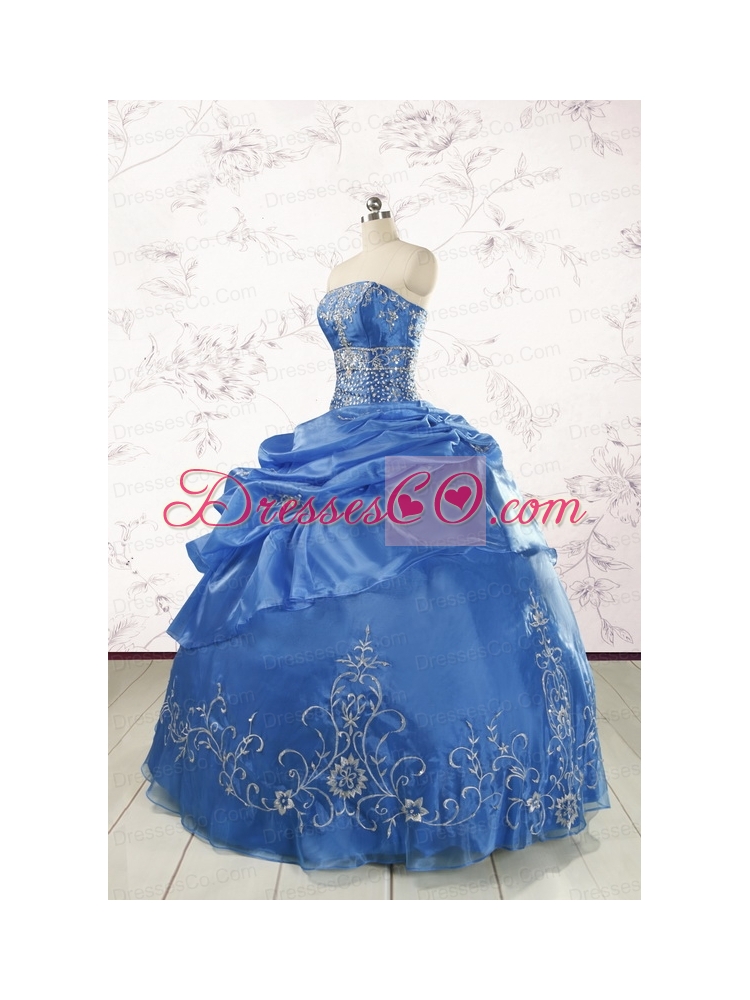 Exclusive Royal Blue Quinceanera Dress with Appliques For