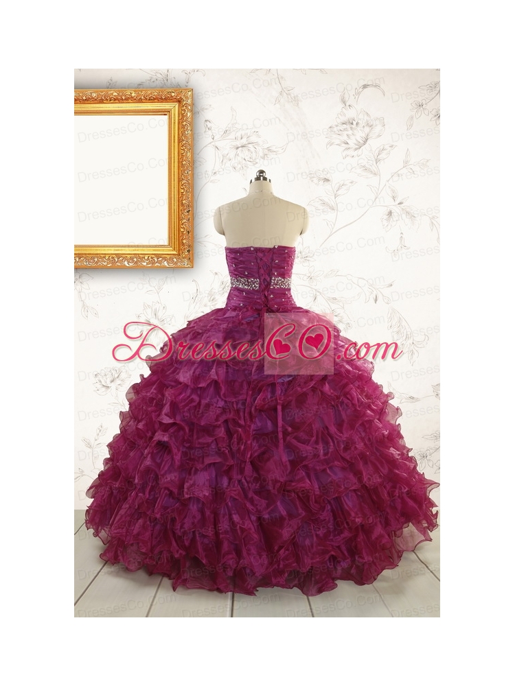 Prefect Quinceanera Dress with Beading and Ruffles for