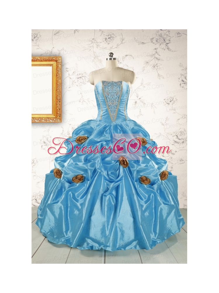 New Style Aqua Blue Quinceanera Dress with Beading