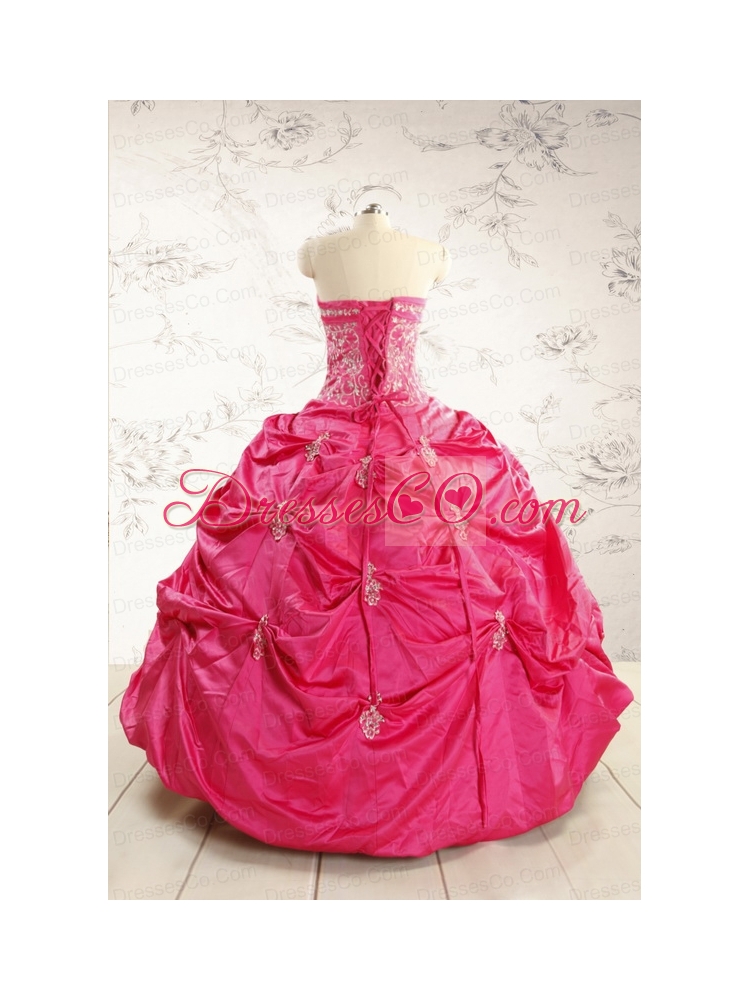Beautiful Strapless Quinceanera Dress with Appliques