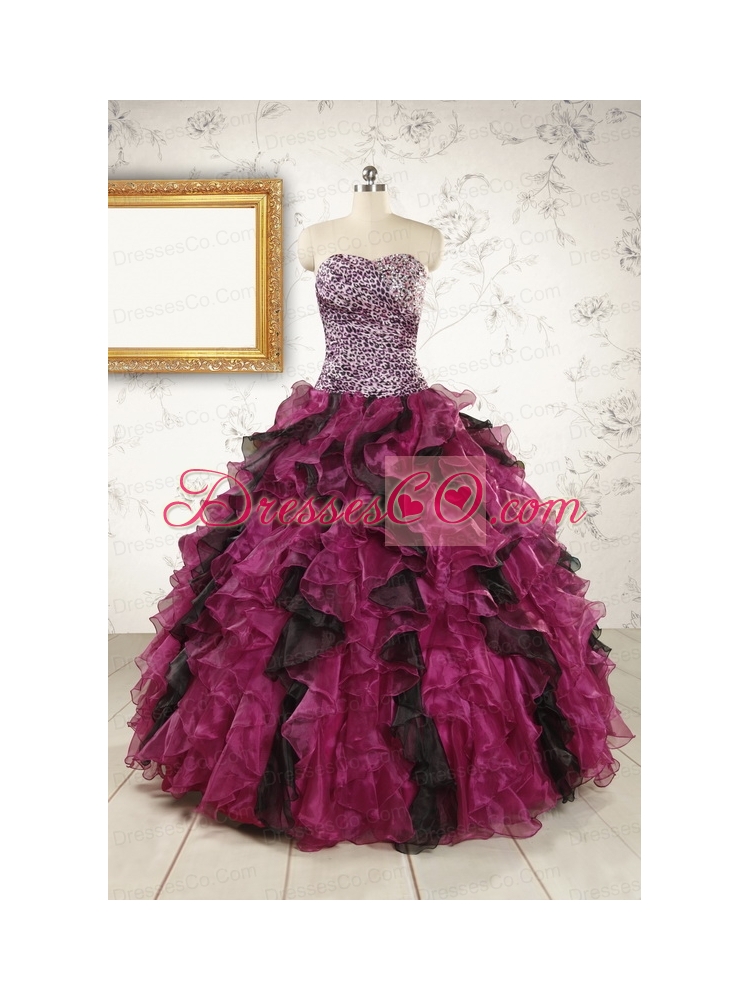 New Style Ruffles Multi-color Quinceanera Dresses