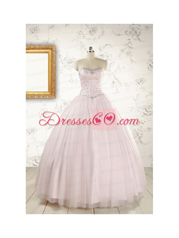 Light Pink  Beading Pretty Quinceanera Dress