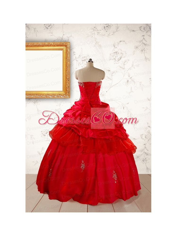 Beautiful Beading Quinceanera Dress in Red