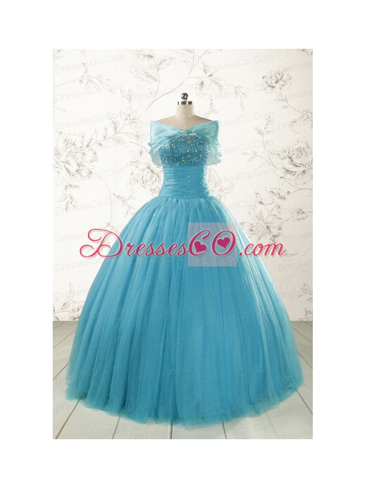 Strapless Quinceanera Dress with Beading