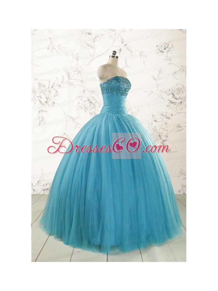 Strapless Quinceanera Dress with Beading