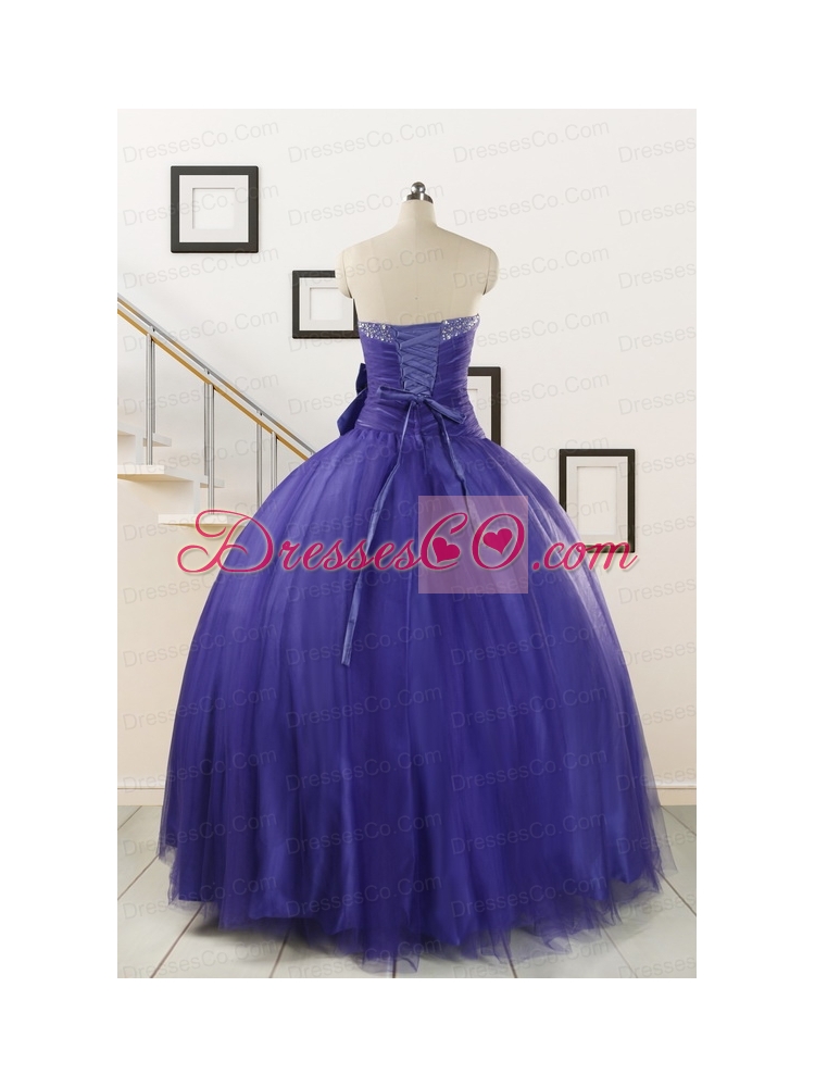 Elegant Quinceanera Dress with Bowknot
