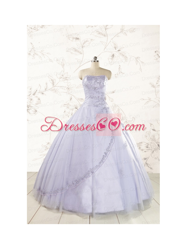 Brand New Lavender Quinceanera Dress with Appliques and Ruffles