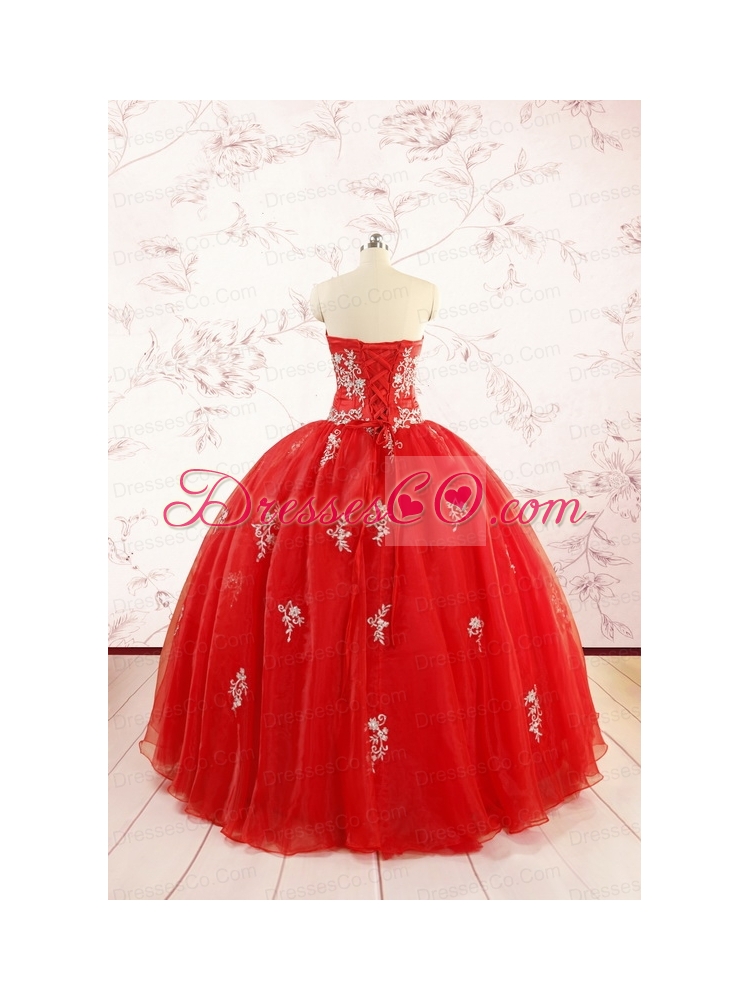 Ball Gown Appliques Quinceanera Dresses