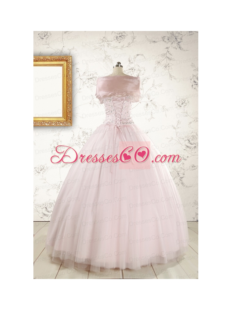 Pretty Beading Light Pink Quinceanera Dresses