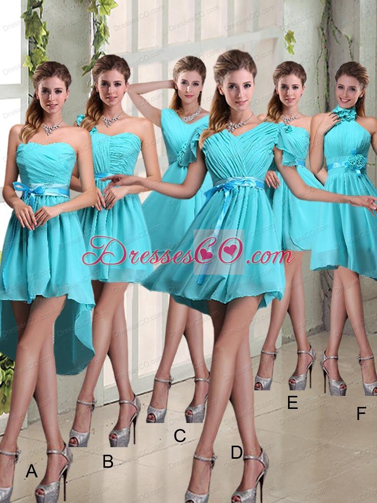 Halter Ruching and Hand Made Flowers  Bridesmaid Dress