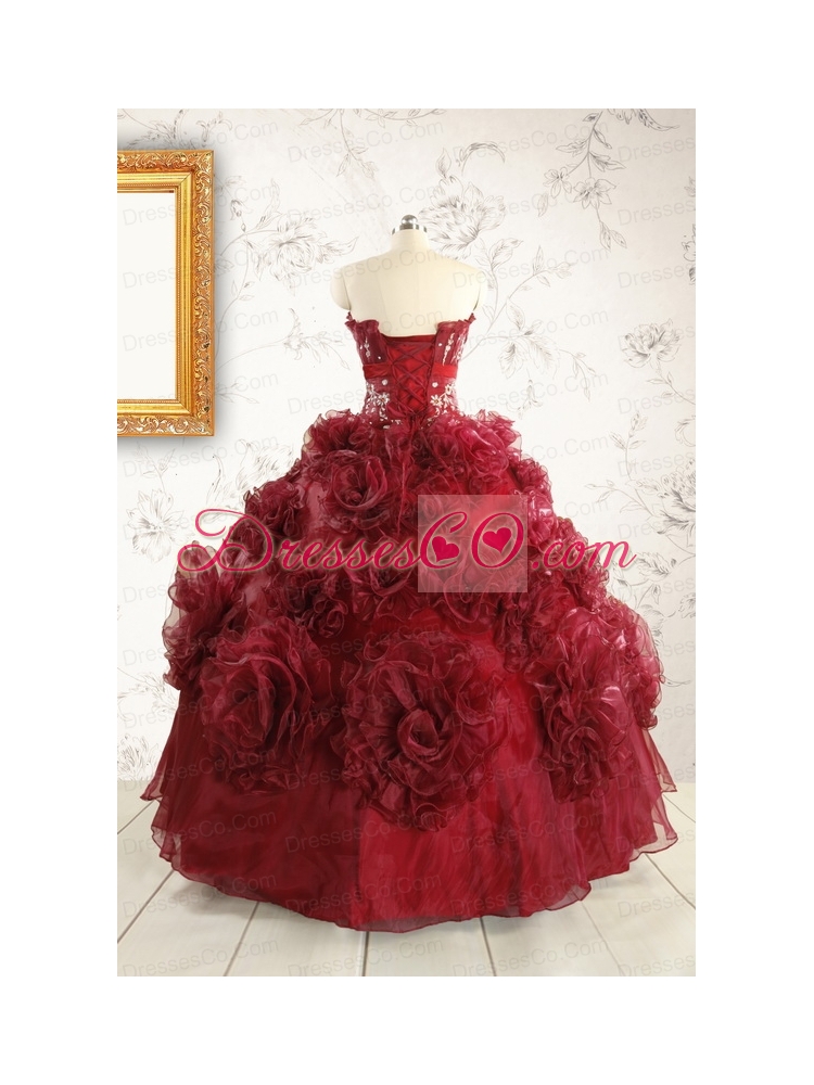 New Style Ball Gown Wine Red Quinceanera Dress