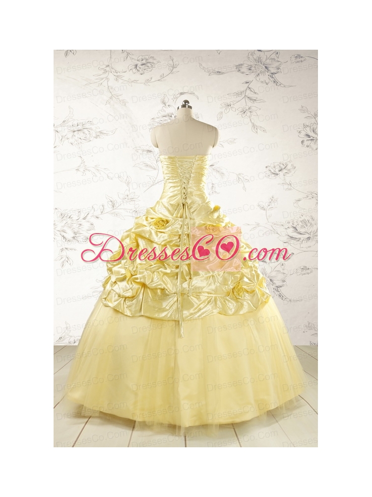 Yellow Ball Gown Quinceanera Dress for
