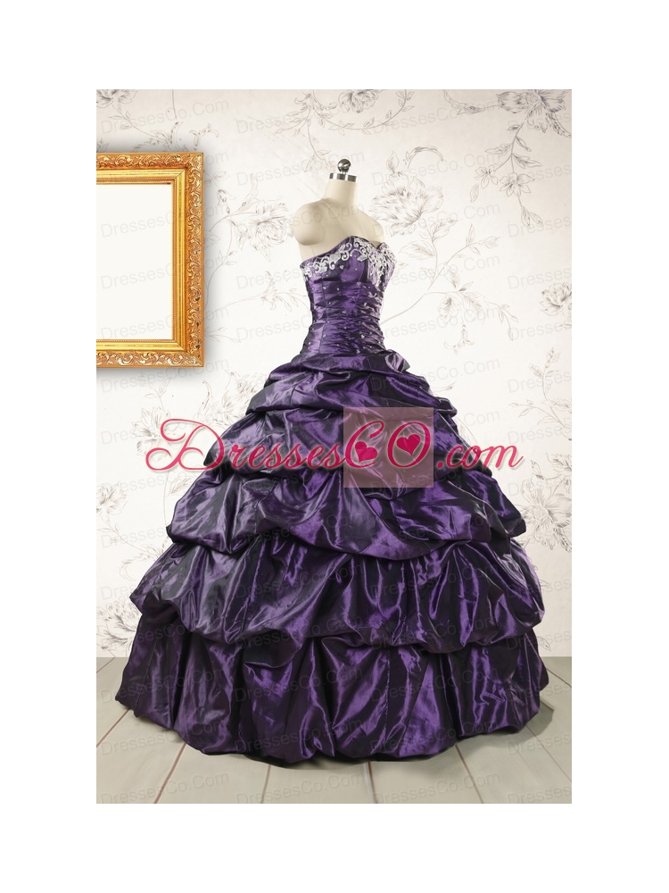 Modern Purple Quinceanera Dress with Appliques