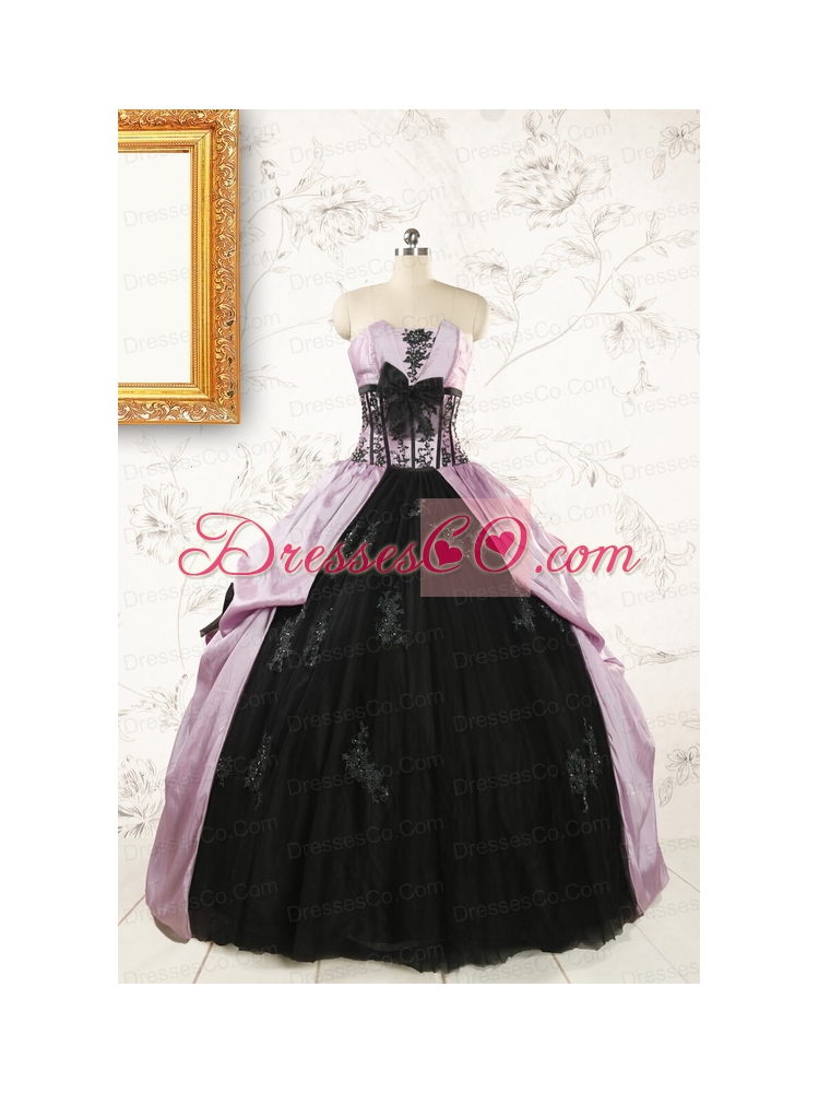 Cheap Strapless Quinceanera Dress with Appliques and Ruffles