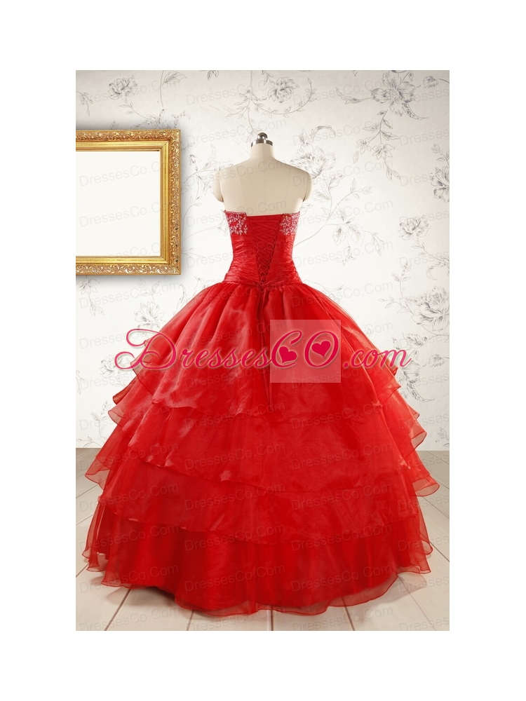 New Style Strapless Quinceanera Dress with Appliques