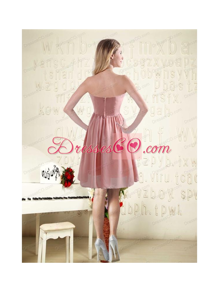 Fitted Empire Chiffon Bridesmaid Dress with Ruching