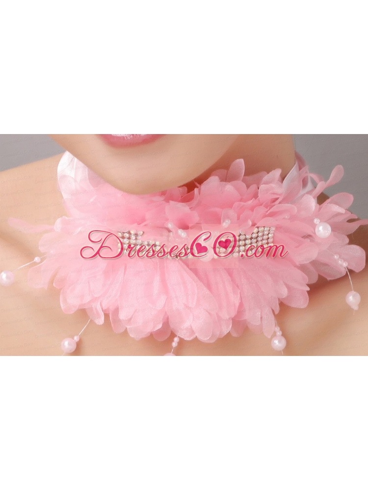 Baby Pink Multilayer Imitation Pearls Headpieces For Party