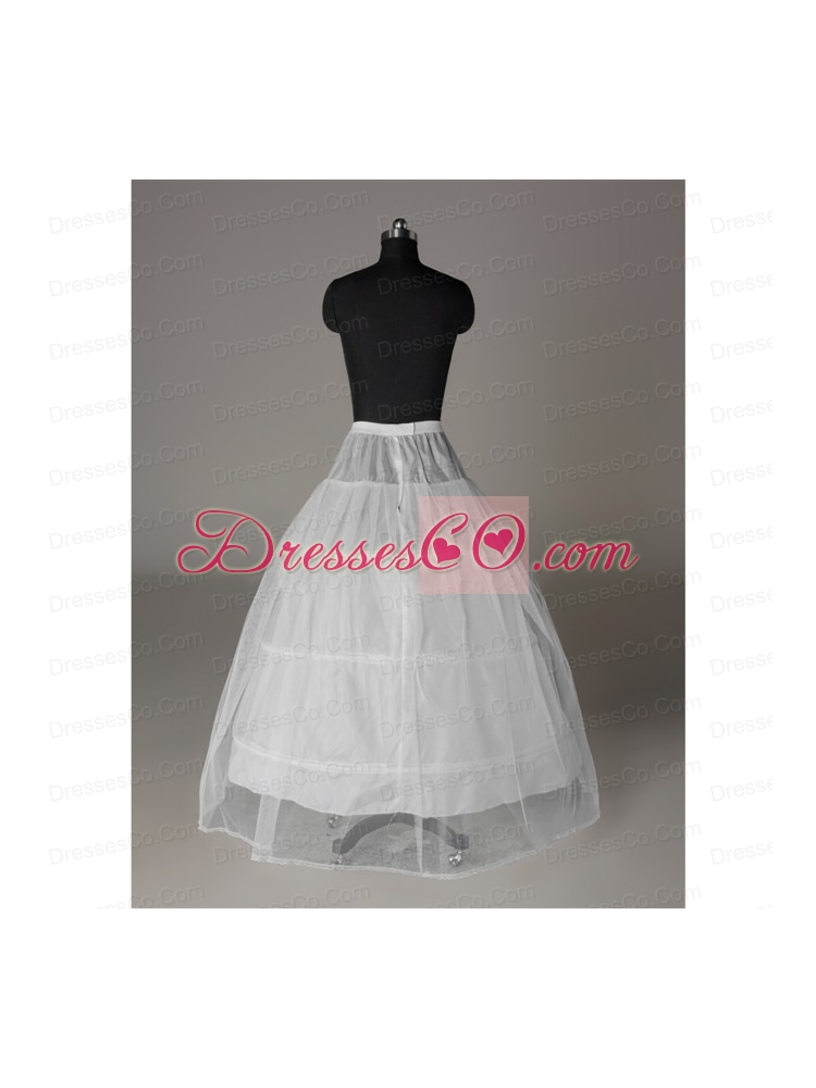 Modest Organza Ball Gown Floor-length White Petticoat