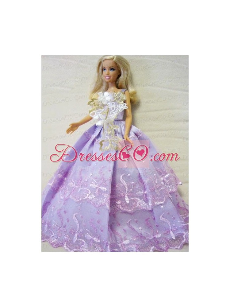 Embroidery Ball Gown Quinceanera Doll Dress