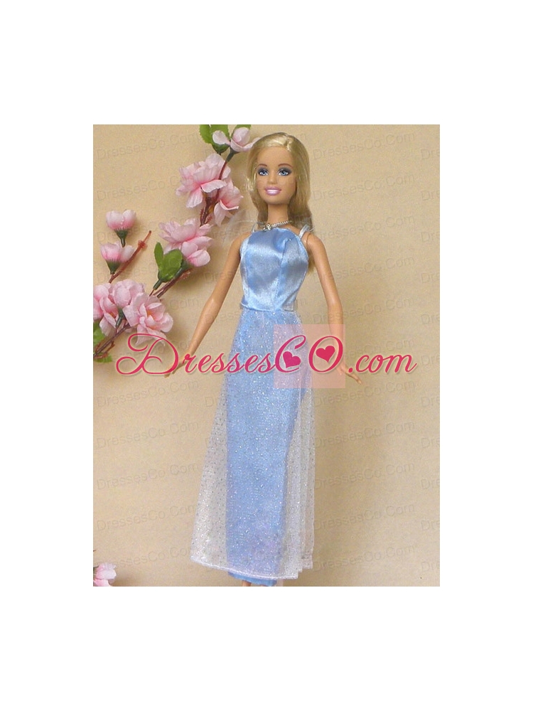 Simple Baby Blue Holiday Dress To Quinceanera Doll