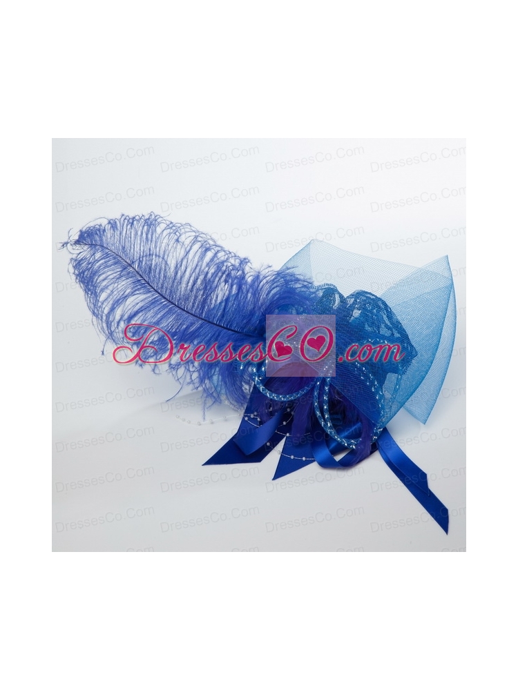 Gorgeous Feather Lace and Imitation Pearls Hair Ornament