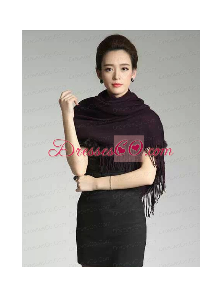 Knitted Fabric Inexpensive Wraps in Black