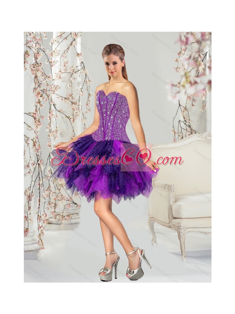 Detachable Multi Color Quinceanera Dress Skirts with Beading and Ruffles for