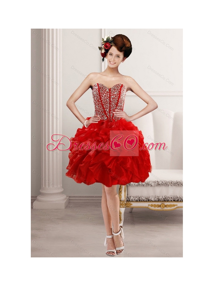 Elegant Prom Dress with Beading and Ruffles