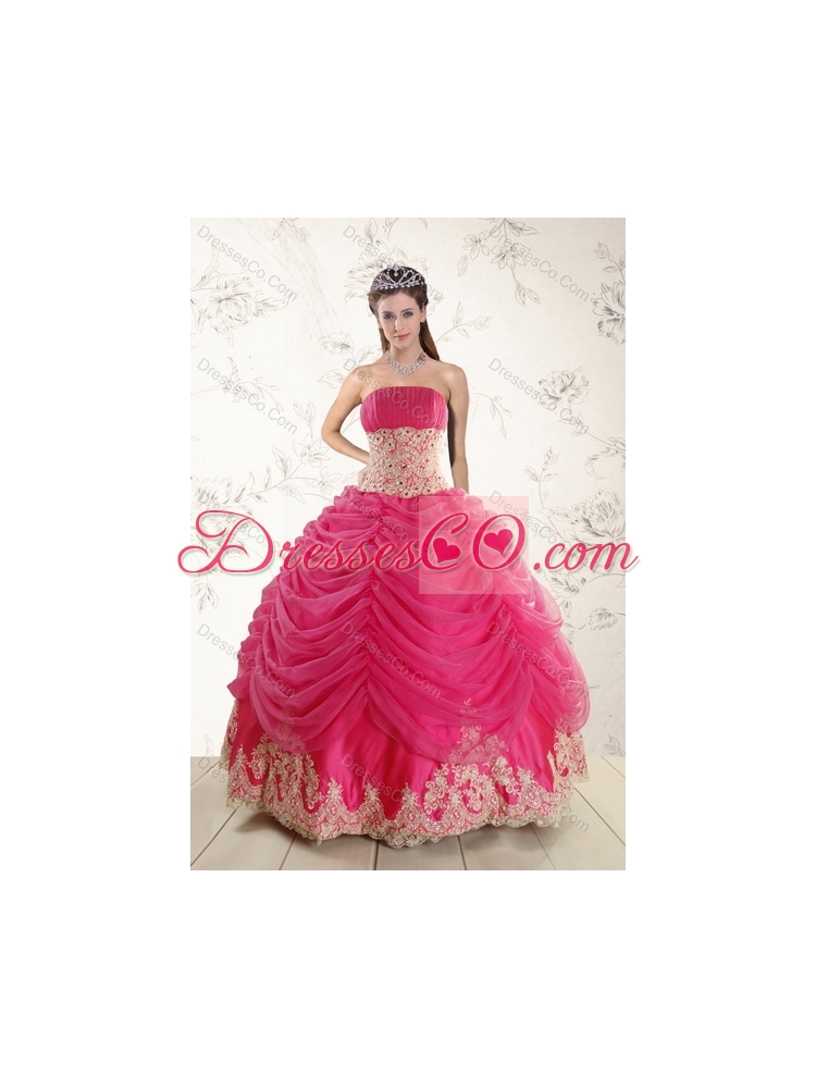 Detachable Hot Pink Quinceanera Skirts with Beading and Lace