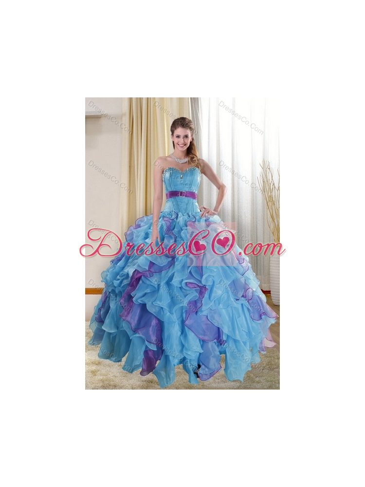 Detachable Multi Color Quinceanera Skirts with Ruffles and Beading