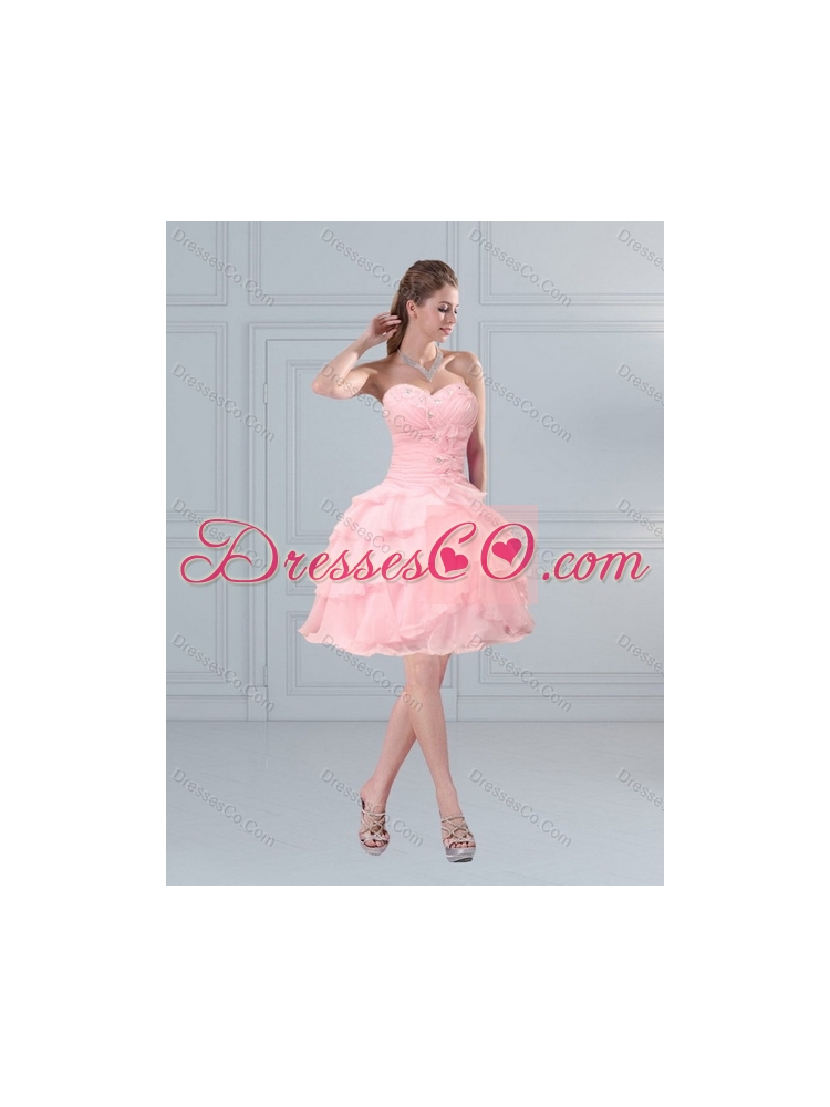 Detachable Beaded Quinceanera Dress with Ruffled Layers