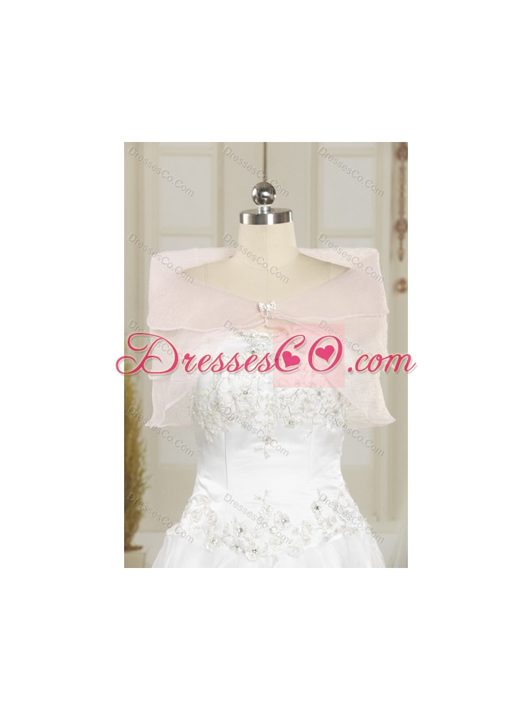 Detachable White  Quinceanera Dress with Ruffles and Beading