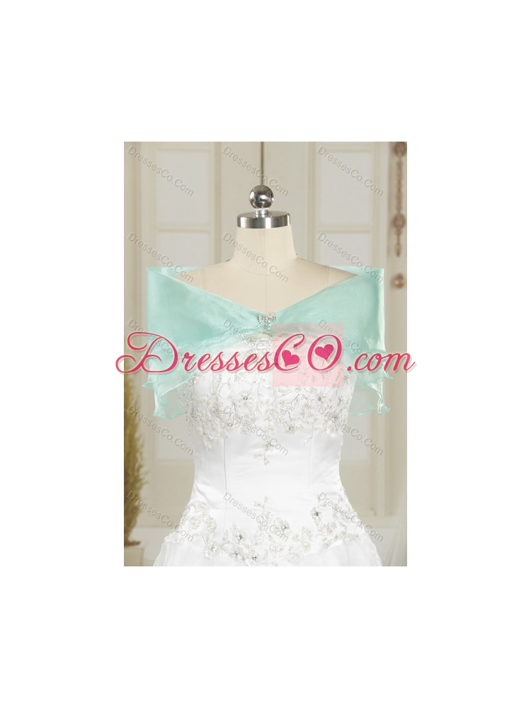 Detachable Apple Green Strapless  Quinceanera Skirts with Beading