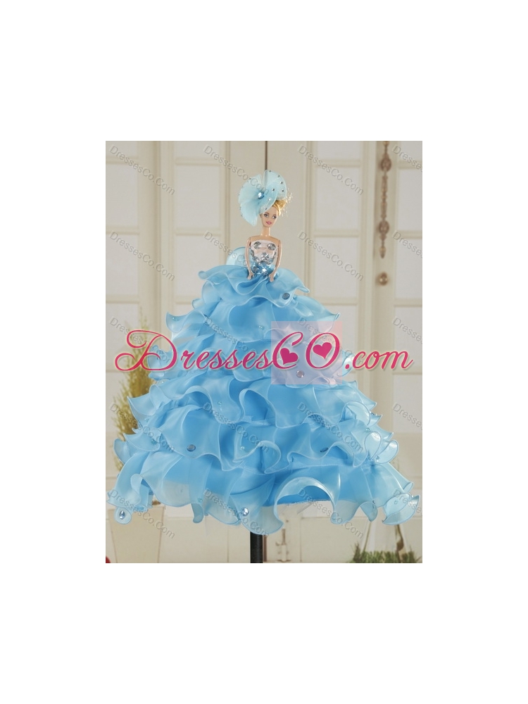 In Stock Multi Color Dress Quince with Beading and Ruffles