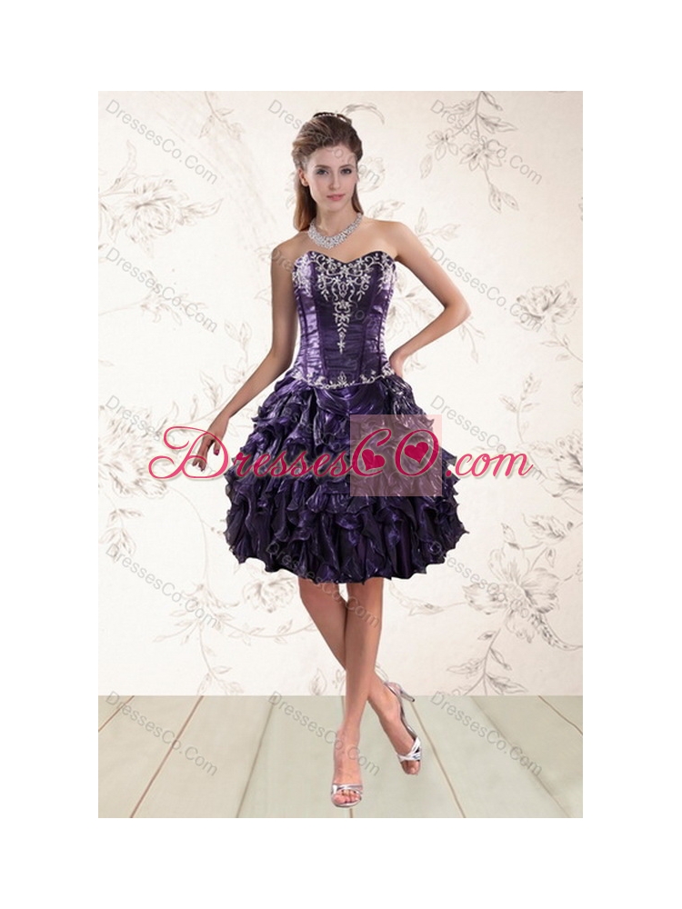 Classic Ruffled  Quinceanera Dress with Embroidery