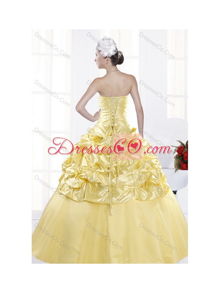 Pretty Strapless  Strapless Beading Quinceanera Dresses