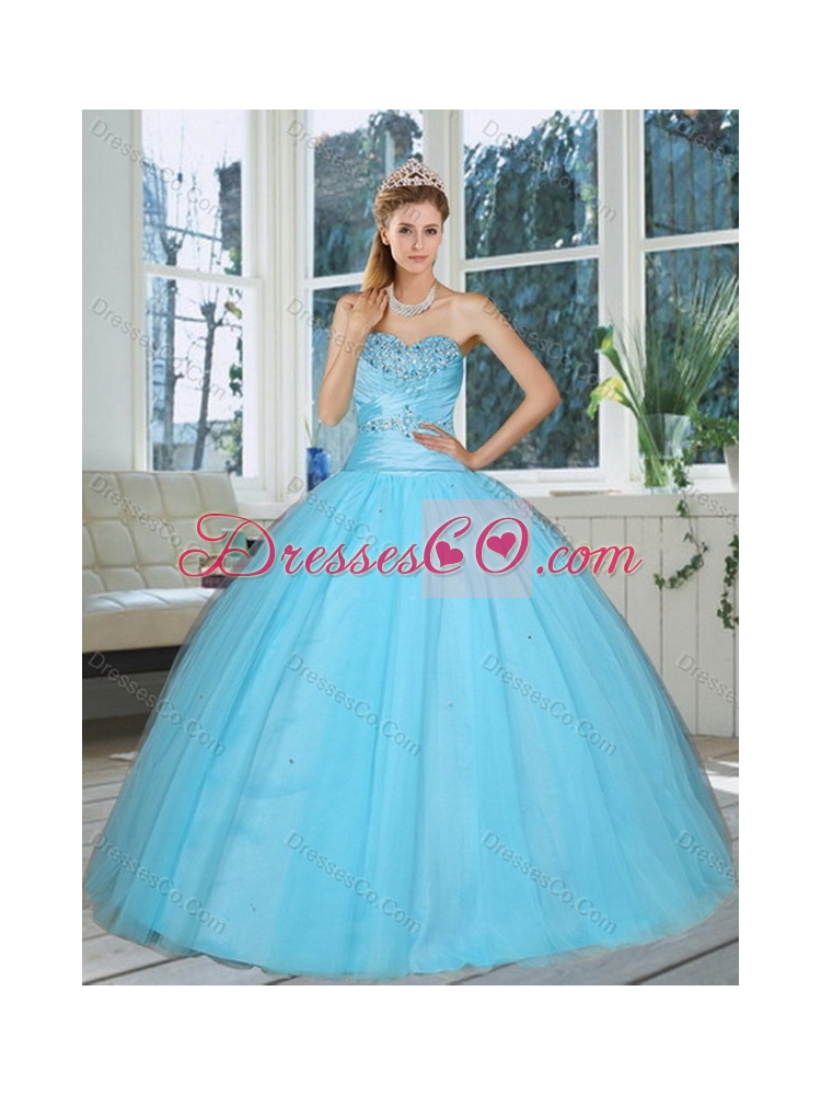 Discount and Unique Beaded Quinceanera Dress in Baby Blue
