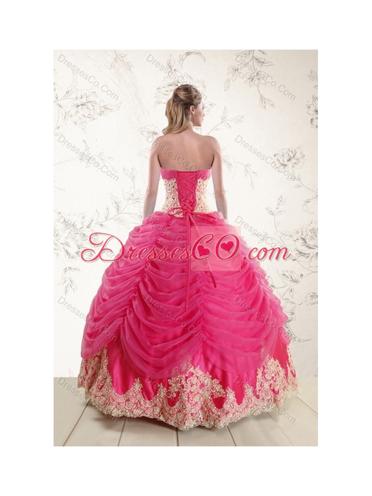 Modest and Unique Beading and Lace Quinceanera Dress in Hot Pink