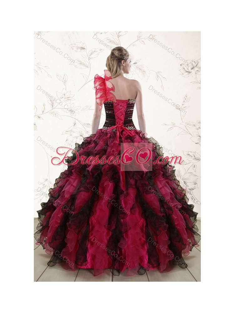 The Most Popular Multi Color Pretty Quince Dress with Ruffles and Beading